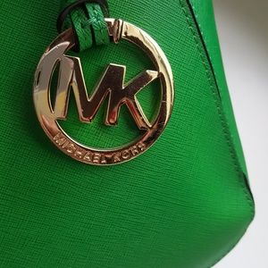 Michael Kors Saffiano Green Large Leather